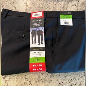NWT. Haggar Men’s Comfort Performance Pant.